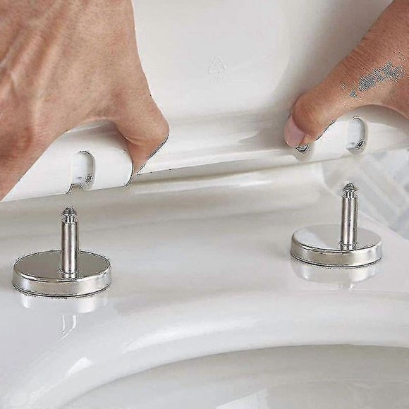 1 Pair Toilet Seat Hinge, Toilet Seat Hinge Fixings, Toilet Seat Fixing Part Top Fixing Universal Fixing Bolt Expansion