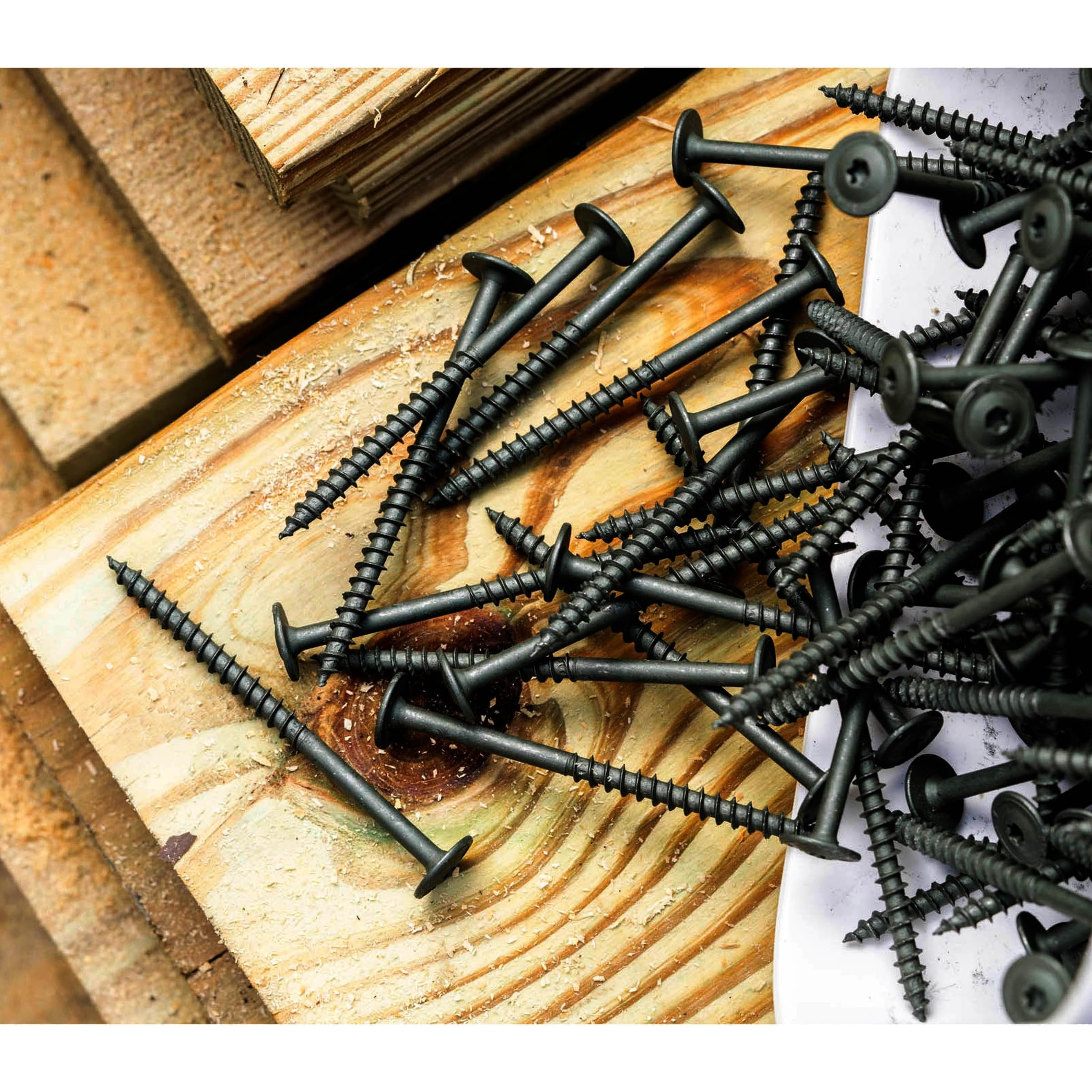 SPAX 1/4" x 5" Exterior Structural Wood Lag Screws Powerlags Washer Head T-Star 200 EA Bulk Mini Bit Included Heavy Duty Rust Resistant