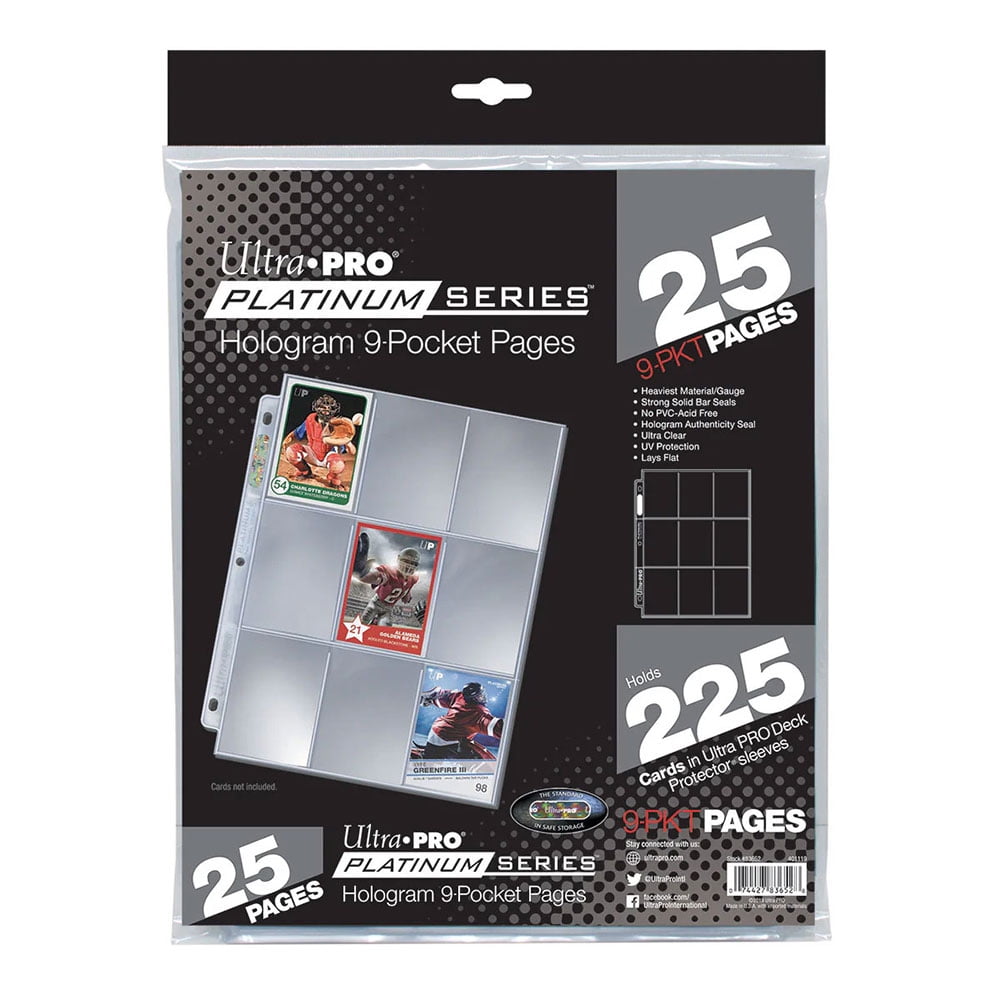 Ultra PRO Platinum Series 9-Pocket Pages (25ct) for Standard Size Cards