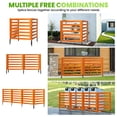thumbnail image 5 of Air Conditioner Fence Panels, 3 Panels Outdoor Wood Privacy Screens (36", Brown), Equipment Enclosure with Metal Stakes for Backyard, Garden, Patio, Pool, Outside, 5 of 8