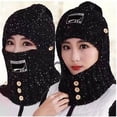 thumbnail image 2 of iHPH7 One Piece Cold Scarf Hats Christmas Gifts Scarves for Women Winter Scarf Hooded Scarf for Women Neck Warmer Hat with Scarf Attached Black One Size, 2 of 6
