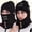 Black, variant on 2 in 1 Scarf Knitted Hat Winter Beanie Hat with Ear Protectors Acrylic Outer for Maximum Warmth Elastic Neck Warmer and Cover for Outdoor Sports and Cold Weather Activitie 