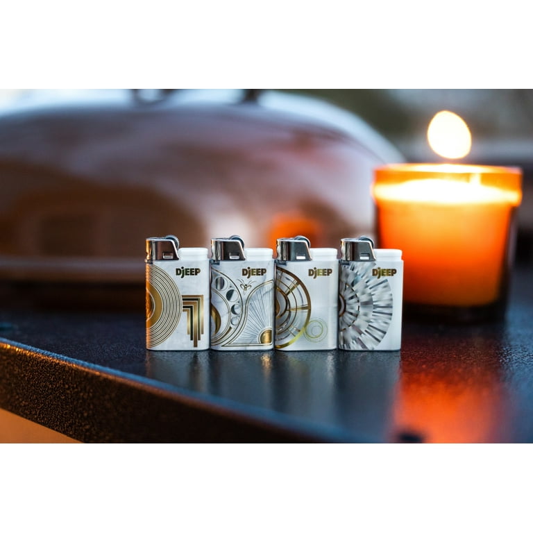 paraply adjektiv operatør DJEEP Pocket Lighters, ELEGANT Collection Textured Metallic, Unique Lighters,  24 Count Tray of Disposable Lighters - Walmart.com