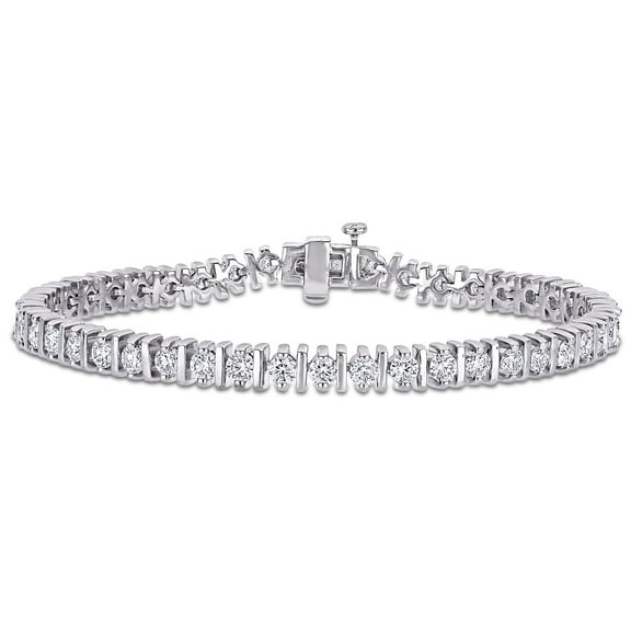 Everly Women's Created Moissanite Sterling Silver Tennis Bracelet