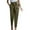 Army Green, variant on fartey Wide Leg Pants for Women 2023 High Paperbag Waist Solid Color Slim Trousers with Waist Tie Pockets Lounge Vacation Work Pants