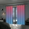 thumbnail image 4 of Lfeey Bedroom Blackout Curtains, Room Darkening Purple Ombre Gradient Grommet Curtains 2 Panels, 52x96 Inches, 4 of 6