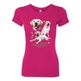 thumbnail image 2 of If It's Not a Yellow Lab It's Just a Dog Gift | Womens Dog Lover Slim Fit Junior Tee, Raspberry, 2XL, 2 of 3