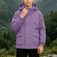 thumbnail image 2 of Fesfesfes Kids Waterproof Rain Jacket Hooded Full Zip Lightweight Outdoor Coat for Boys and Girls Ages 2-12 Years, 2 of 9