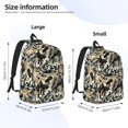 thumbnail image 3 of Lsque Black Palm Leaves Pattern Canvas Daypack, Durable Backpack, High-quality Versatile Backpack,Vintage Compact Backpack-Small, 3 of 6