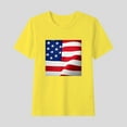thumbnail image 2 of GERsome Unisex Kids 4th of July Short Sleeve Patriotic Tops Boys Girls Summer Loose Fit Soft Cotton Crew Neck T-Shirts American Flag Graphic Tee, Sizes 2-3 Years, 2 of 5