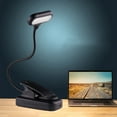 thumbnail image 6 of Folding Clip Reading Desk Lamp with USB Cable, Intelligent LED Light for Bedroom Dorm, Portable 360 Adjustable Gooseneck, Battery Option, 6 of 6