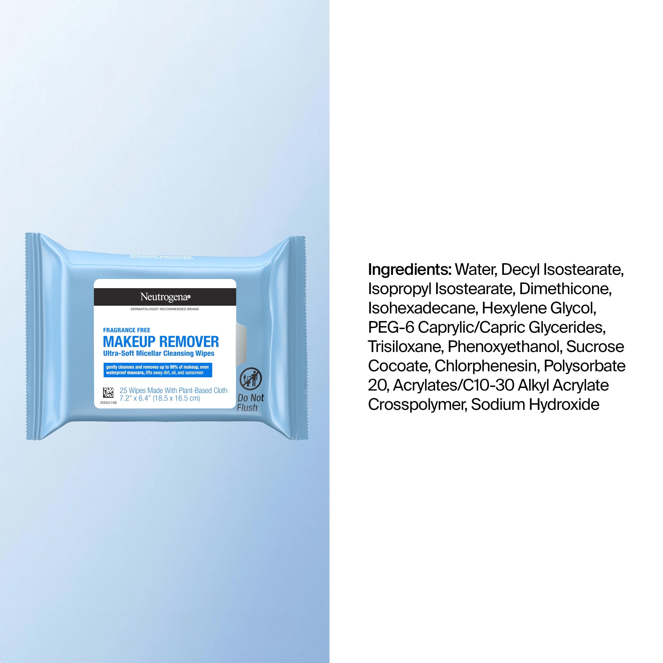 Neutrogena Makeup Remover Wipes Fragrance Free 25 Count