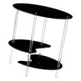 thumbnail image 4 of Mesa auxiliar de acrílico de 3 niveles, pequeña, moderna, para café, decoración del hogar y bebidas Negro, 4 of 9