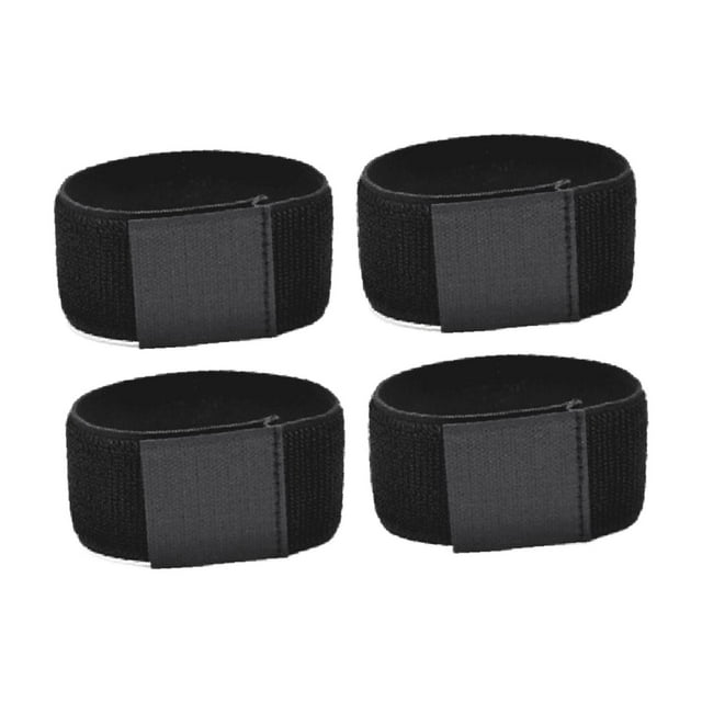 Espinilleras de fútbol, correas, mallas, espinilleras, correas fijas, protectores de tobillo ajustables elásticos, correas para Hockey, patear pelota 4 piezas