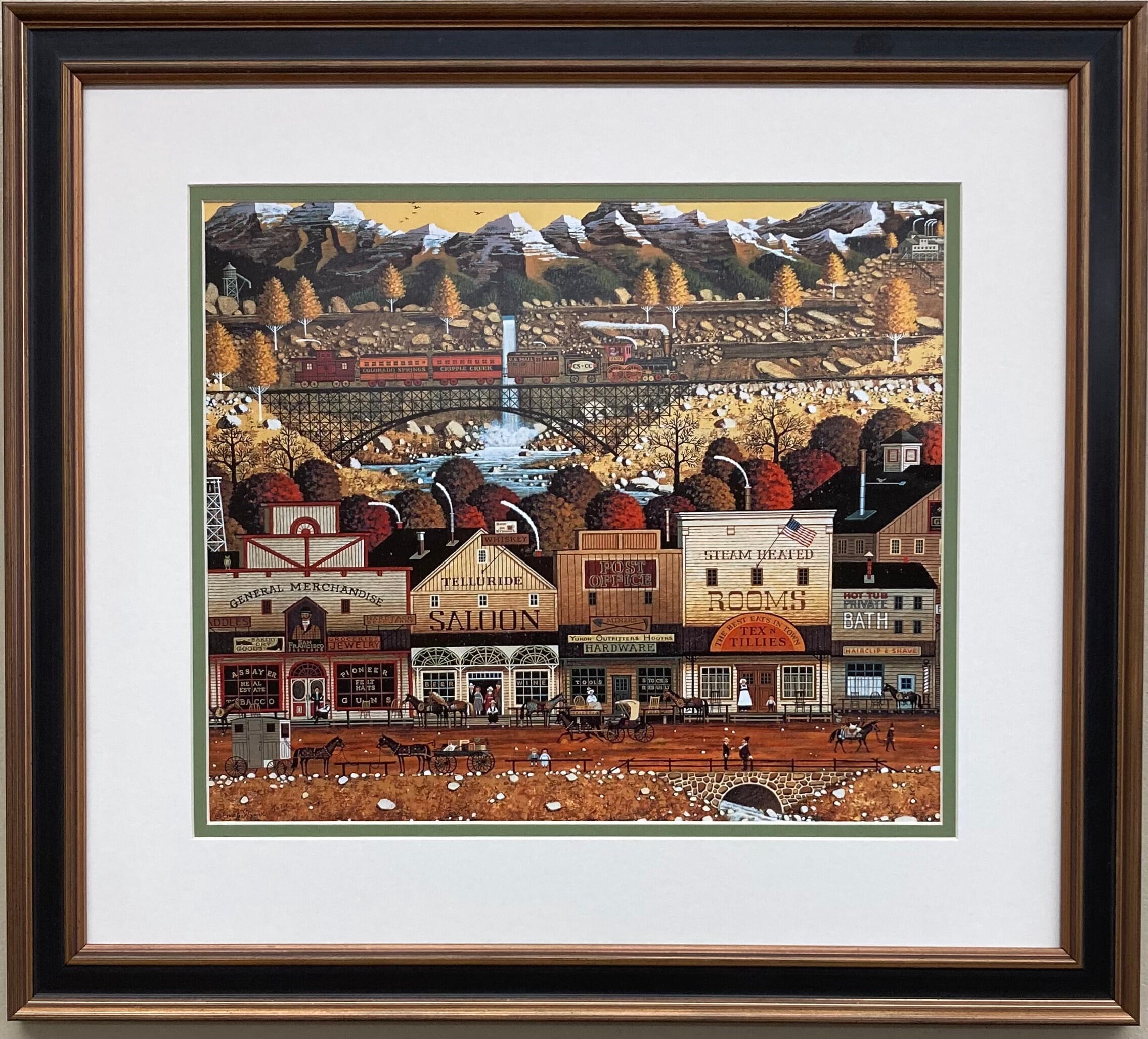 Gilles Sacksick、les peches、希少高級画集画、新品額装付 Charles Wysocki 