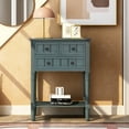 thumbnail image 1 of Table Console Étroite, Table Mince pour Sofa avec Trois Tiroirs de Rangement et Tablette Inférieure pour Entrée et Salon (Bleu Marine), 1 of 31
