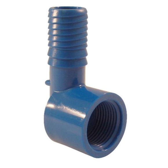 Blue Twisters 4814695 Insert 0.75 Po x 0.75 Po Dia. FPT Coude en Polypropylène, Bleu