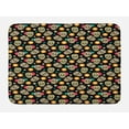 thumbnail image 1 of Sugar Skull Bath Mat, Day of the Dead Theme Spooky Graphic Skulls Pattern with Abstract Flower Motifs, Plush Bathroom Decor Mat with Non Slip Backing, 29.5" X 17.5", Multicolor, by Ambesonne, 1 of 2