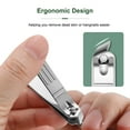 thumbnail image 2 of Graflsoa Premium Stainless Steel Nail Clipper Set - 3-Piece Striped Design for Easy and Healthy Nail Care, 2 of 6