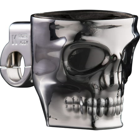 Kruzer Kaddy Skull Flat Black Bar Mounted Cup Holder (1080)