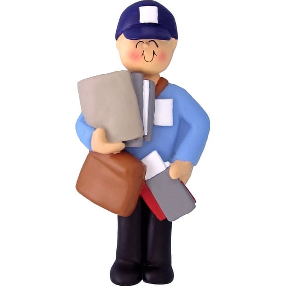 Letter Carrier Male Personalized  Christmas Ornament DO-IT-YOURSELF