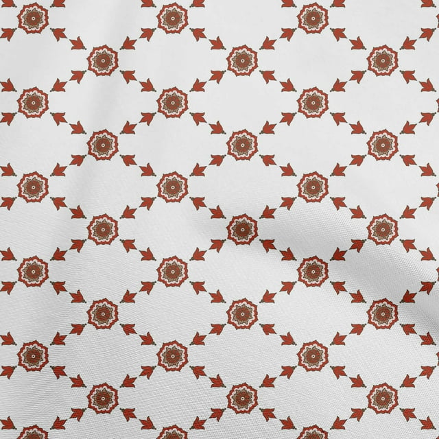 oneOone Popeline de Coton Sergé Tissu Rouge Fournitures de Quilting Imprimé Tissu de Couture au Mètre 56 Pouces de Large