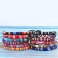 thumbnail image 3 of PAMTIER Unisex Handmade Braided Twisted Pleated Tasseled Irregular Boho Jewelry Surfer String Rope LGBT Gay Rainbow Pride Cuff Bracelets Style 18, 3 of 6