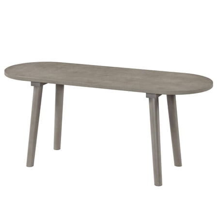 Furnibear 43 Inch Solid Back Wood Farmhouse Dining Bench Rustic Wooden Entryway Bench with Rubber Wood Legs with Sleek and Comfortable Design, 43" Size, Gray