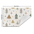 thumbnail image 3 of XMXT 1 Pcs Woven Placemats, Snowflake Christmas Trees Design Stain Resistant Anti-Skid Placemat for Kitchen Table, 12 x 18 inches, 3 of 6