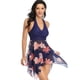 thumbnail image 1 of Trajes de baño para mujer de dos piezas bikini sin mangas con control de barriga trajes de baño de talle alto, 1 of 5