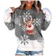 thumbnail image 1 of Mujeres moda cuello redondo Navidad manga larga Tops blusa pulóver sudadera Fridja  fhghd487, 1 of 5