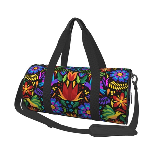 Easygdp Colorful Floral Bolsa de Viaje, Bolsa de Mano, Bolsa de Gimnasio, Bolsa de Equipaje para Viaje