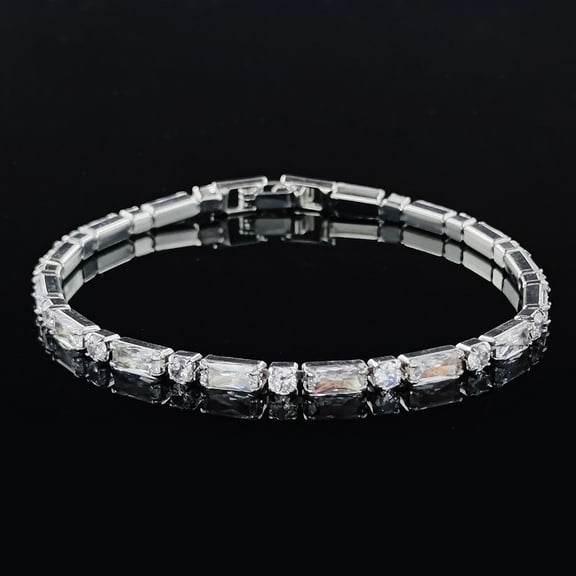 Celvieroot Tennis Bracelet for Women Cubic Zirconia Adjustable Slider Bracelets Trendy Jewelry Gift  Tennis Bracelets Chain Trendy Summer Jewelry for Women