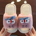 thumbnail image 2 of Yindaity Toddler Girl Slippers Girls Fluffy Slippers Kids Leopard Tie Dye Open Toe Slides Sandals Soft Plush Cross Band House Shoes Indoor(Purple,13), 2 of 3