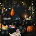 thumbnail image 4 of Halloween Witch Cauldron Candy Serving Bowl Hocus Pocus Decor  Set of 3 Black Plastic Cauldron Bowls with Iron Rack  Spooky Candy Bucket Punch Bowls for Table Home Indoor Party Decoration, 4 of 11