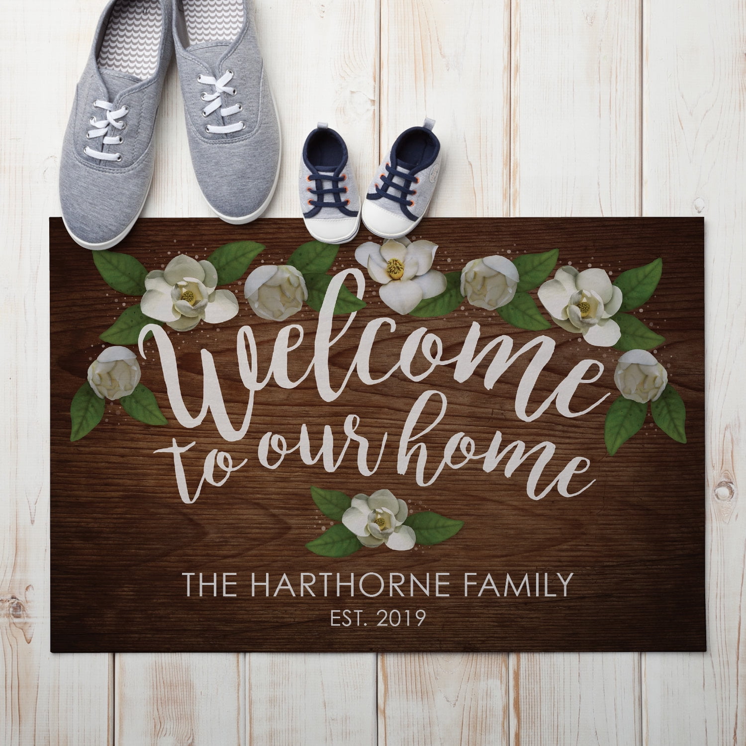 Magnolia Personalized Doormat