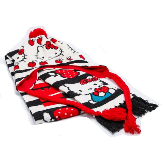 Hello Kitty Red Beanie and Scarf Set, 1 Pack