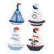 thumbnail image 1 of 4 piezas Mini escultura de barco de vela artesanía temática náutica, mini decoración de en miniatura para regalo de inauguración de la, 1 of 9