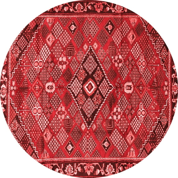 Ahgly Company Indoor Round Persian Red Traditional Area Rugs, 6' Round