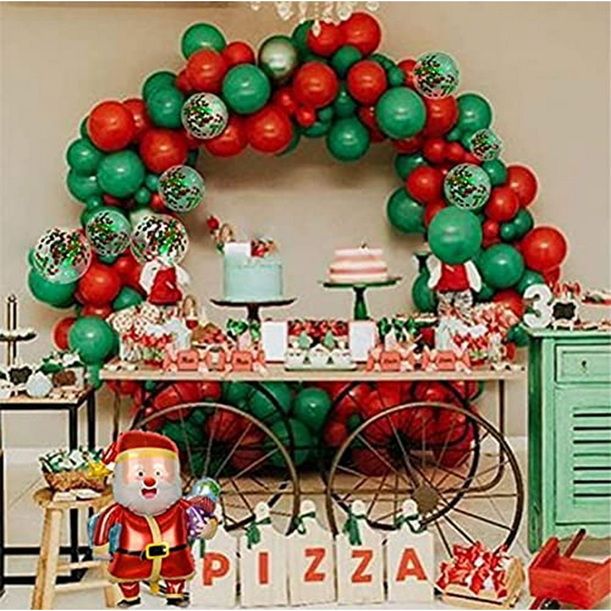 20 Ballons De Noël Avec Confettis - Motifs Merry Christmas - 30.5 Cm - Décoration Fête