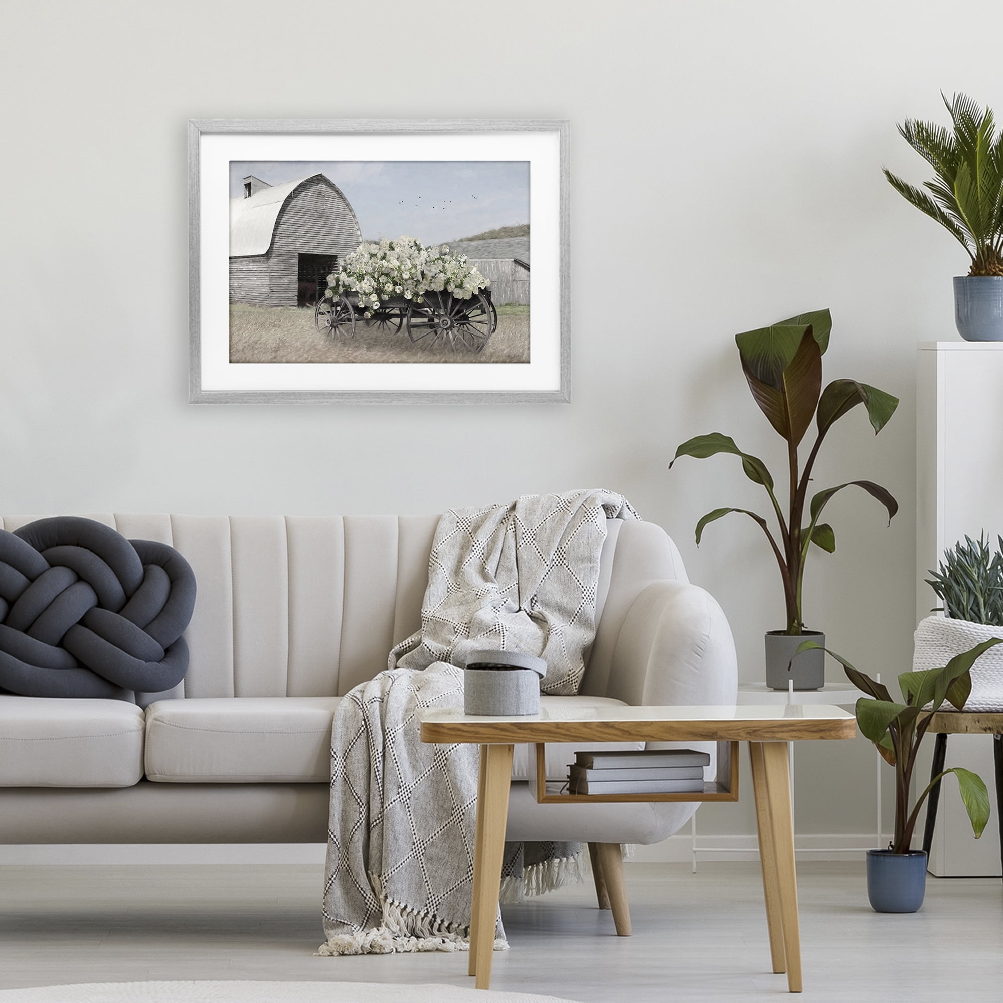 Stupell Industries Wagon Full of Sunshine Gray Framed Print Under Glass, design by Lori Deiter