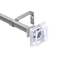 thumbnail image 2 of UTOPIA ALLEY Wall Mounted 3/4 Inch Curtain Rod - Curtain Rods For Windows 28 to 48 Inch, Adjustable Drapery Rods, Nickel Curtain Rods, Bedroom Curtain Rods, Tapestry Poles (Nickel, 28"-48"), 2 of 9