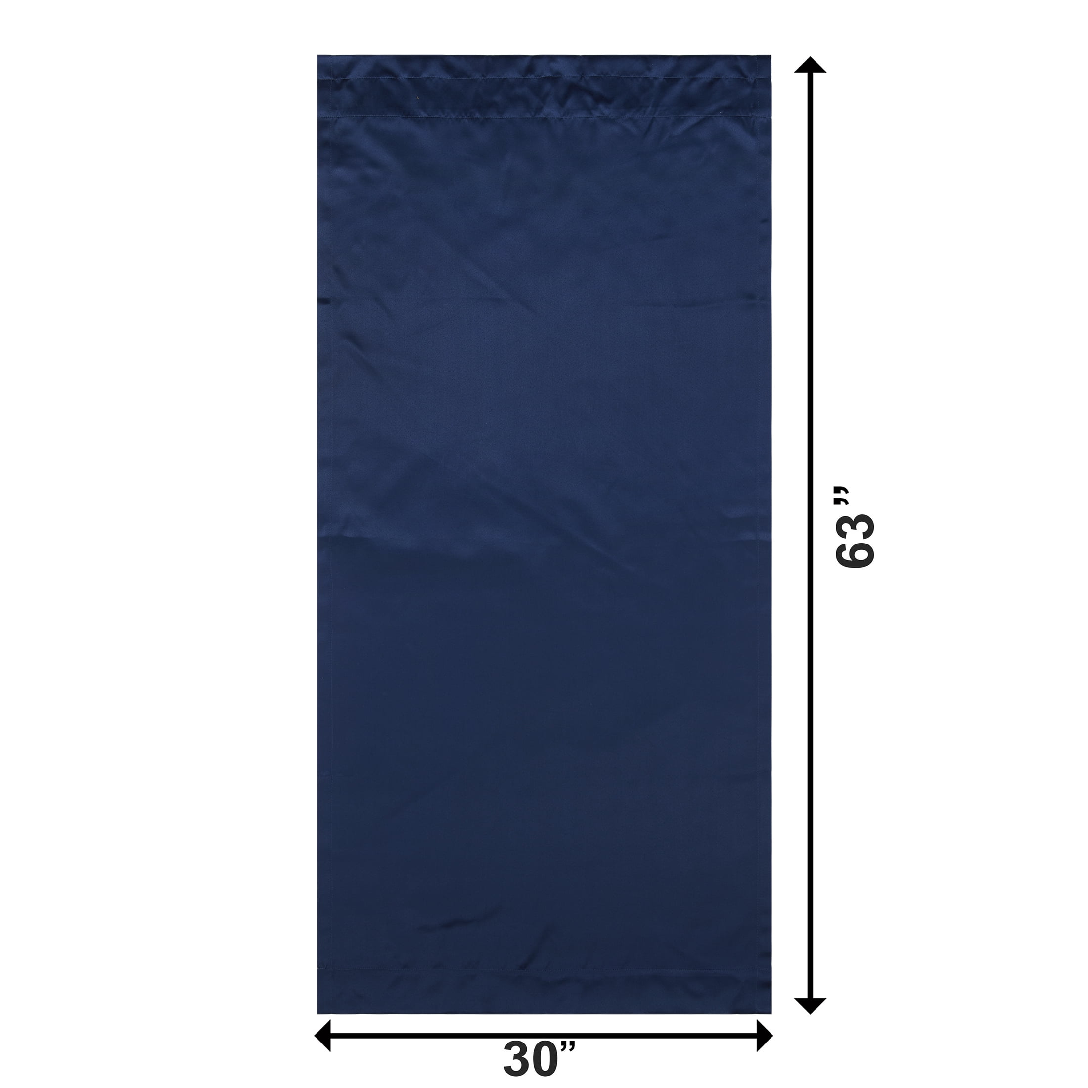 Your Zone Solid Blackout Curtain Panel Pair, Set of 2, Blue Cove, 30" W x 63" L