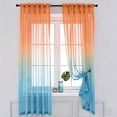 thumbnail image 1 of Gradient Sheer Curtains 96 x 52 Inch Semi Transparent Window Drapes Light Filtering Curtains for Living Room Bedroom Patio Modern Home Decor Machine Washable Curtains for Farmhouse Vintage Decor, 1 of 7