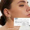 thumbnail image 6 of YOUNGYUE Silver Plated CZ Hoop Earrings for Women, Hypoallergenic Rhinestone Earrings, Jewelry Gifts,25mm, 6 of 6