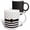 Multicolor, variant on 3drose, Black and White Nautical Anchors and Stripes with a Band, 11oz Two-tone Green Mug
