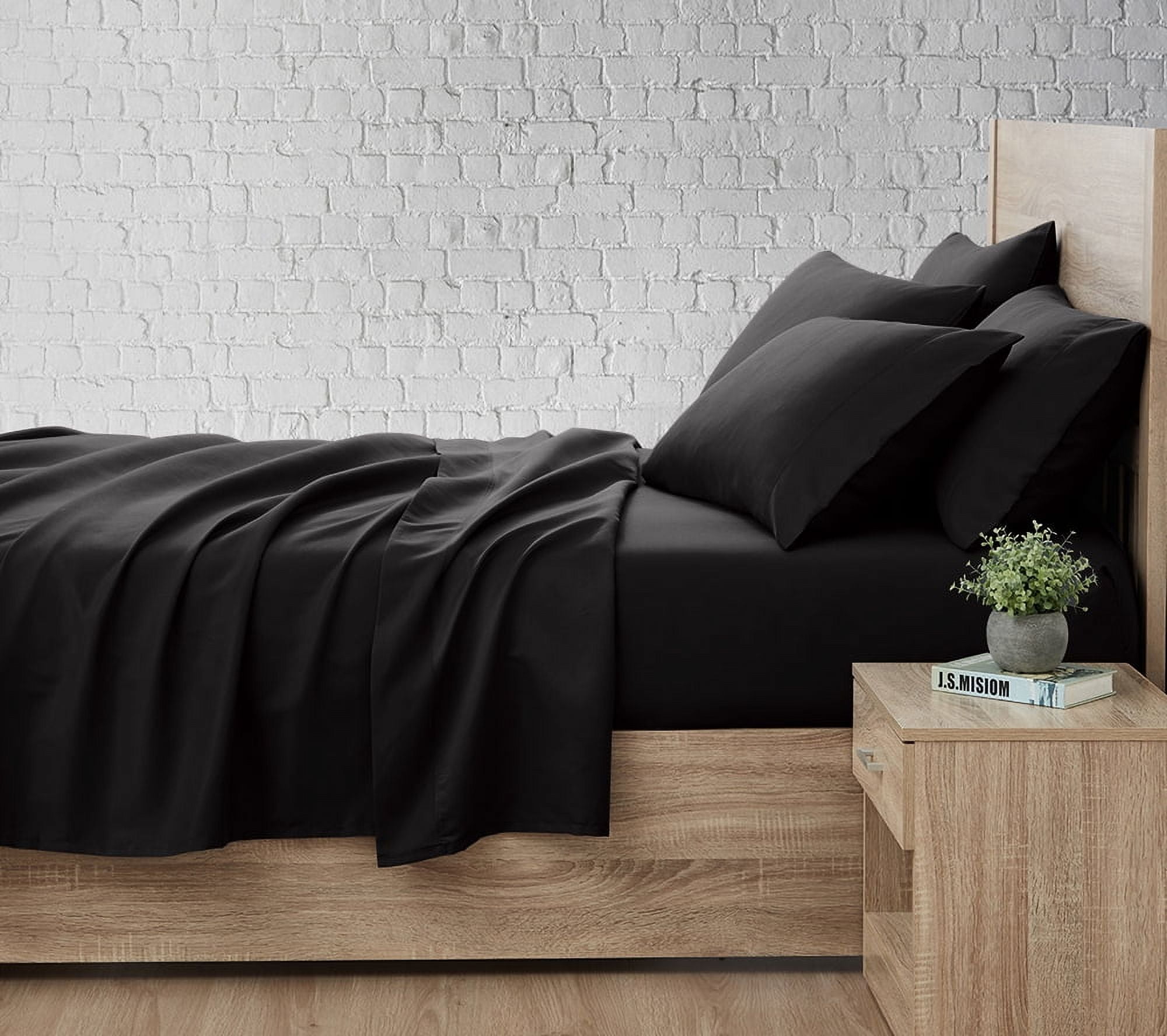 Serta So Soft 6-Piece Black Sheet Set, King