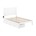 thumbnail image 2 of Full Platform Bed with Drawers - White Bedroom Furniture, 2 of 6