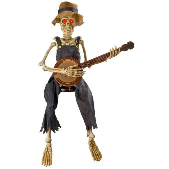 Morris Costumes Skeleton Playing Banjo 39 in