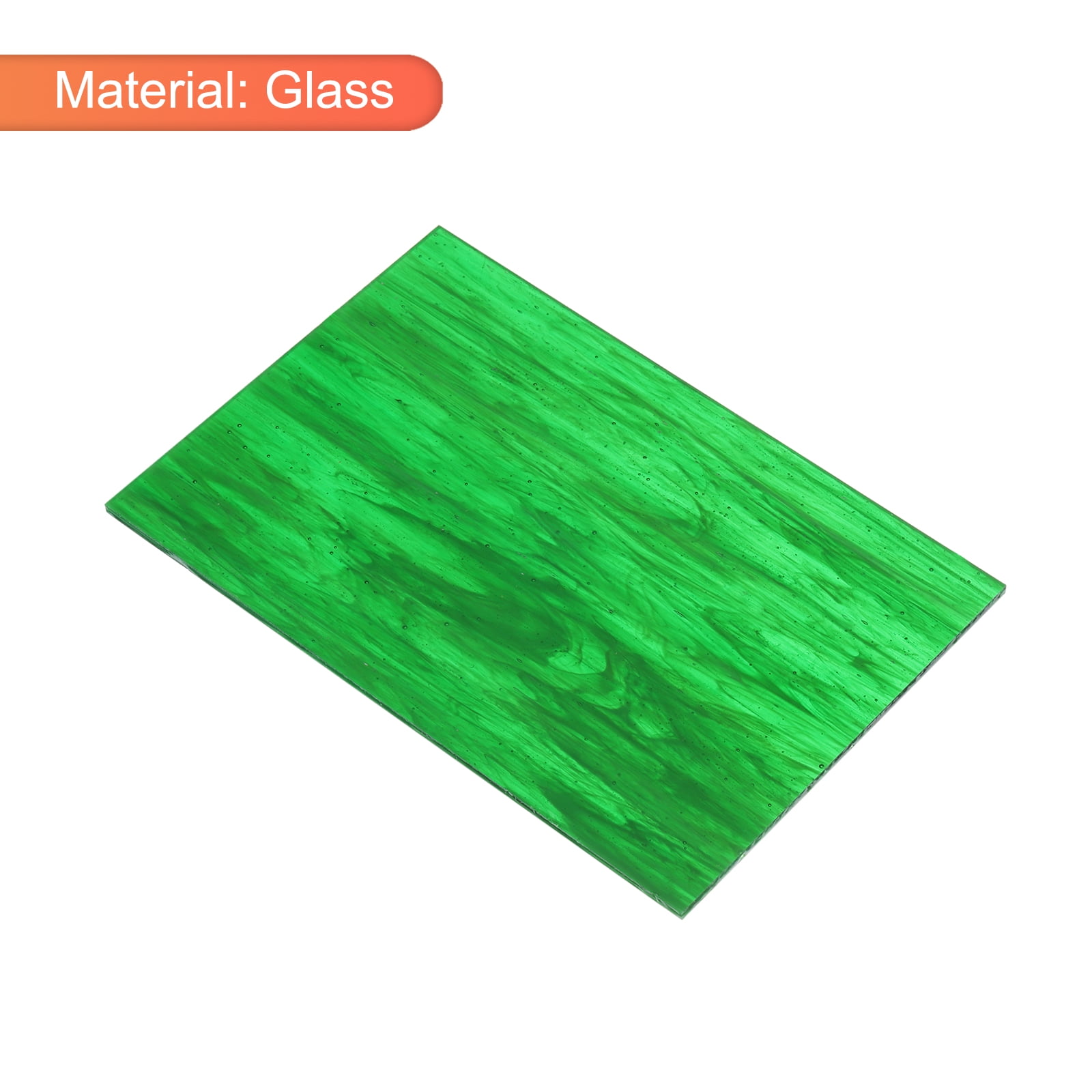Uxcell 2Pcs Stained Glass Sheet Mosaic Tile Stained Glass Sheets for Crafts DIY Art Project Dark Green